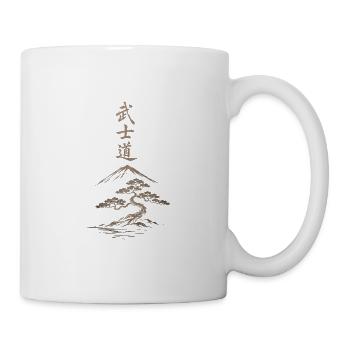 Bushido Berg Bonsai - Tasse - Weiß - Rechts