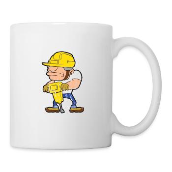 Entreprise de construction de style grunge vintage rétro - Mug blanc - blanc - Droite