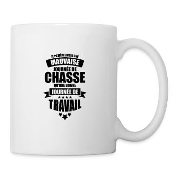 je préfère avoir une mauvaise journée de chasse - Mug blanc - blanc - Droite