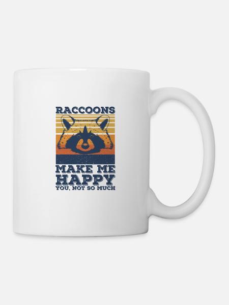 Waschbär - Tasse - Weiß