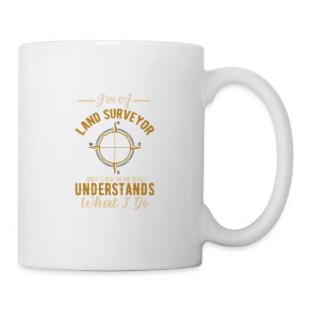 Je suis un arpenteur drôle d’examinateur foncier -Kar - Mug blanc - blanc - Droite