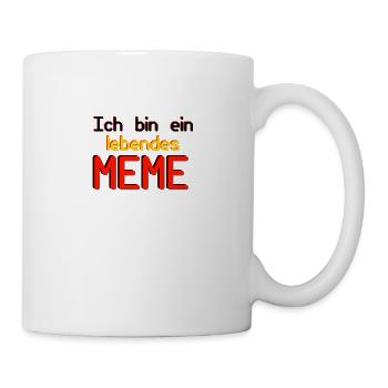 Ich bin ein lebendes Meme (Basic Collection) - Tasse - Weiß - Rechts