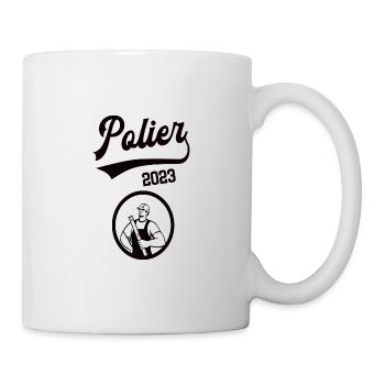 Polier seit 2023 Baustelle Leitung Leiter Bauwesen - Tasse - Weiß - Rechts