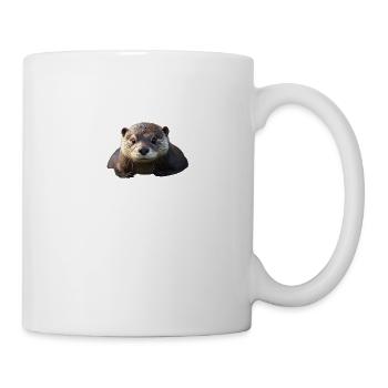 Loutre Mignonne - Mug blanc - blanc - Droite