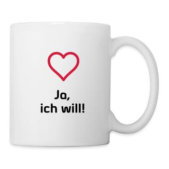 Ja ich will - Tasse - Weiß - Rechts