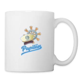 PAPITÄN MAMITÄN KAPITÄN PAPI MAMI PIRAT AHOY MOTIV - Tasse - Weiß - Rechts