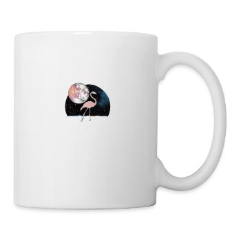 Flamingo Universe Galaxy Moon Geschenkide - Mug - white - Right