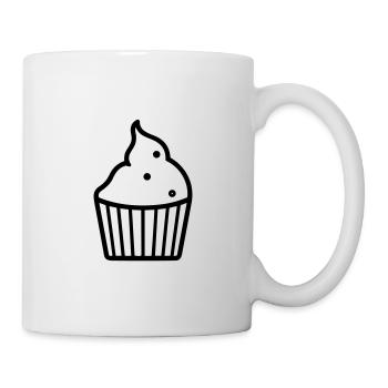 Muffin - Tasse - Weiß - Rechts