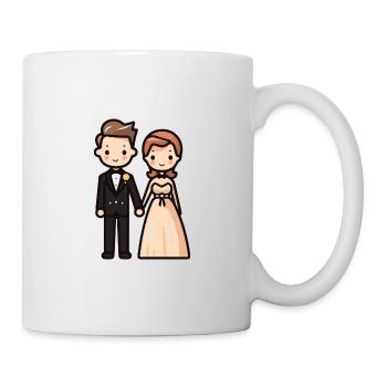 Mariage des jeunes mariés - Mug blanc - blanc - Droite