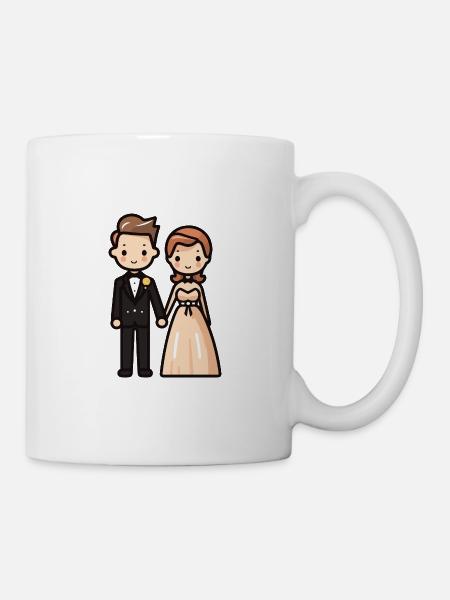 Brautpaar Hochzeit - Kop/krus - hvid
