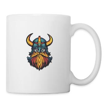 Wikinger Krieger Helm - Tasse - Weiß - Rechts