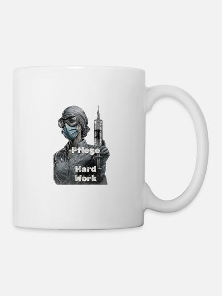 Pflegeheldin Harte Arbeit - Tasse - Weiß