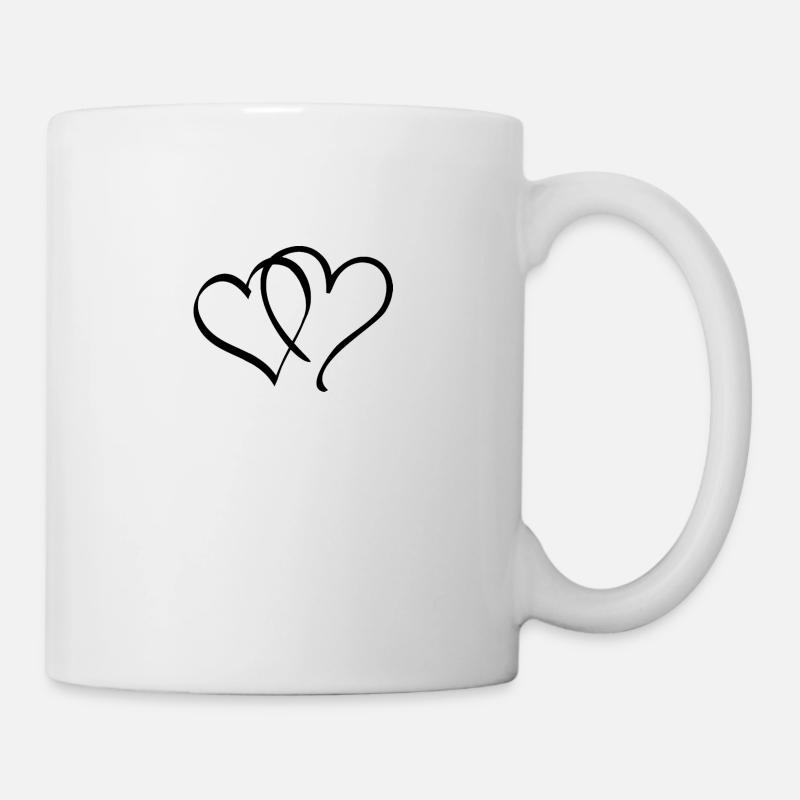 Herzen - Tasse - Weiß