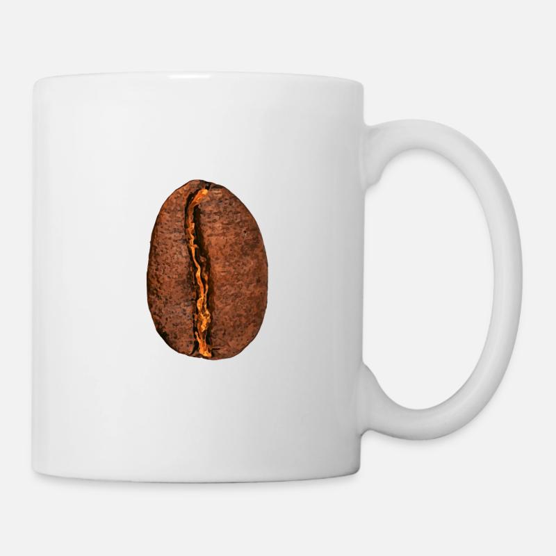 Kaffeebohne - Tasse - Weiß