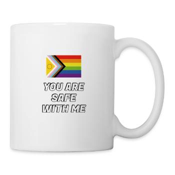 Inklusive Pride Progress Flag Safe Space - Tasse - Weiß - Rechts