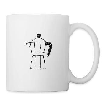Kaffee Print - Tasse - Weiß - Rechts