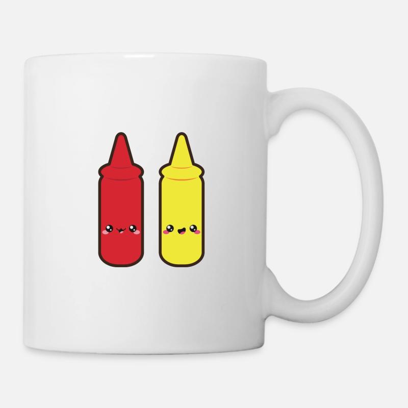 Cute ketchup and mustard - Mug - white