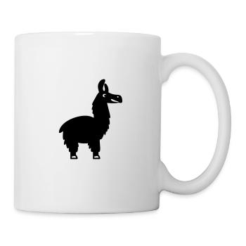 Lama Silhouette Alpaka Tierliebe Geschenkidee - Tasse - Weiß - Rechts