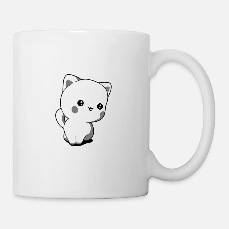 Chaton chibi kawaii - Mug blanc - blanc