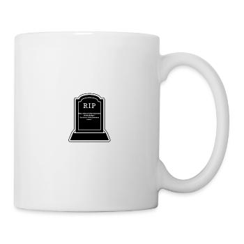 Was steht auf dem Grabstein eines blinden - Tasse - Weiß - Rechts
