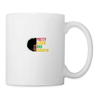 Jolie noire et éduquée - American African Queen - Mug blanc - blanc - Droite