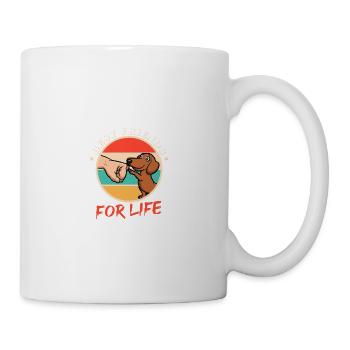 Best Friends For Life - Shorthair Dachshund - Mug - white - Right