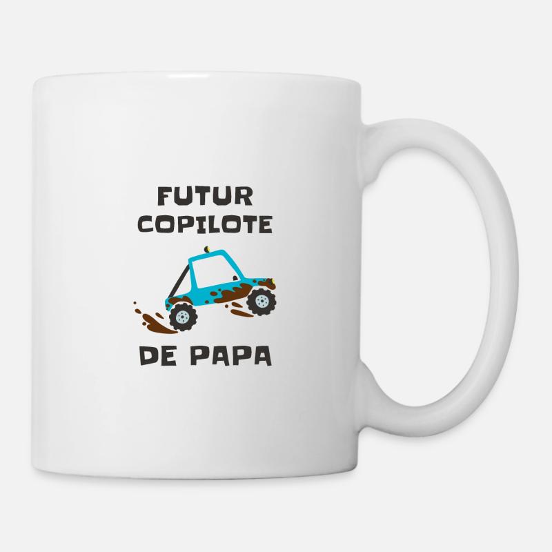 Futur copilote de papa - 4x4 tout-terrain - Mug blanc - blanc