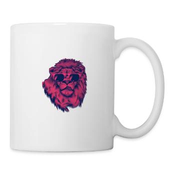 cool lion with sunglasses trend gift idea - Mug - white - Right