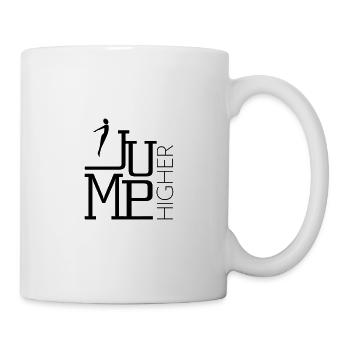 Jump Higher - Jumping Trampoline Jumping - Mug - white - Right