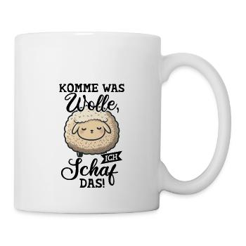 Schaf Hirte Wolle Lustiger Spruch Positiv Bauer - Tasse - Weiß - Rechts