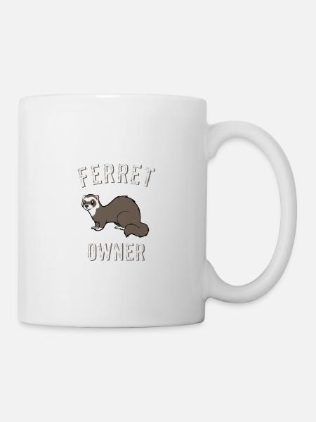 Propriétaire de furet - Furet drôle, Furet mignon - Mug blanc - blanc