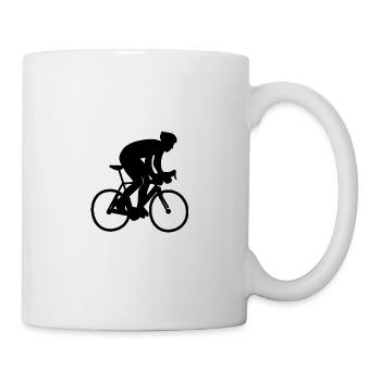 Vélo vélo vélo de course - Mug blanc - blanc - Droite