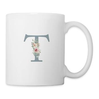 T| Monogram | Eucalyptus Pastel Flower Blue - Mug - white - Right