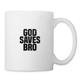 God Saves Bro Vintage - Tasse - Weiß - Rechts