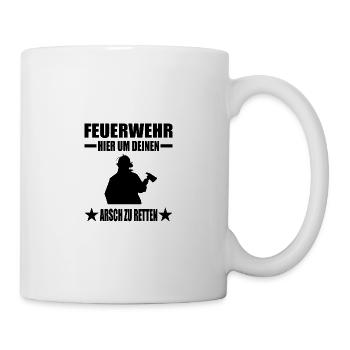 Feuerwehr - Tasse - Weiß - Rechts