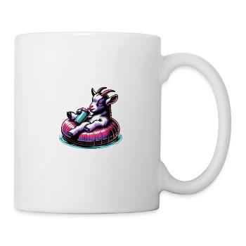 Funny Goat Animal Lover Farm Design - Mug - white - Right