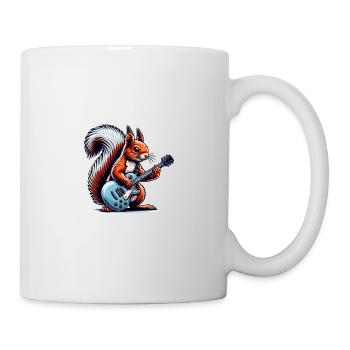Squirrel Playing Electric Guitar Rock Music - Mug - white - Right