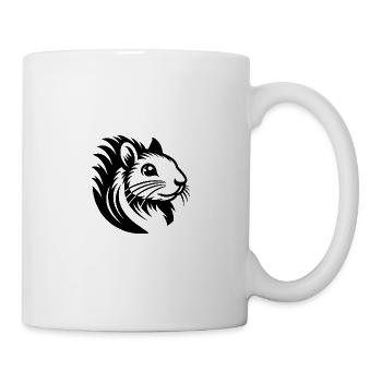 Black White Sports Squirrel Nuts Animal Love - Mug - white - Right
