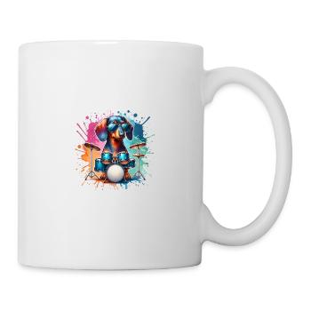 Conception de batteur de teckel pour les amoureux des chiens - Mug blanc - blanc - Droite