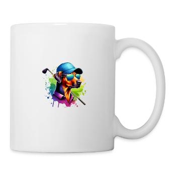 Rhodesian Ridgeback Golfer Golf Course Dogs - Mug - white - Right