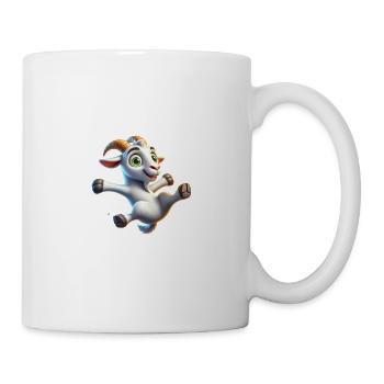Lustige Ziege Bauernhof Tiermotiv - Tasse - Weiß - Rechts