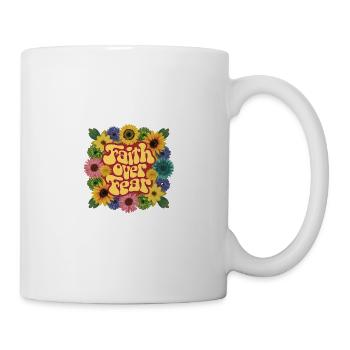 Glaube Statt Angst Lebendiges Christliches Design - Tasse - Weiß - Rechts