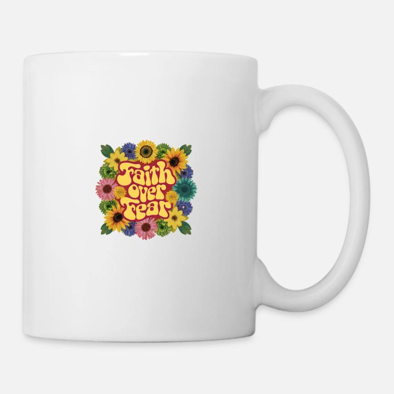 Glaube Statt Angst Lebendiges Christliches Design - Tasse - Weiß