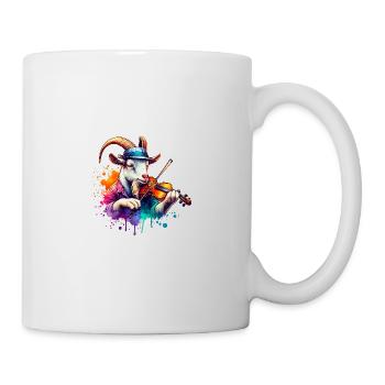Cool chèvre musicien ferme et violon - Mug blanc - blanc - Droite