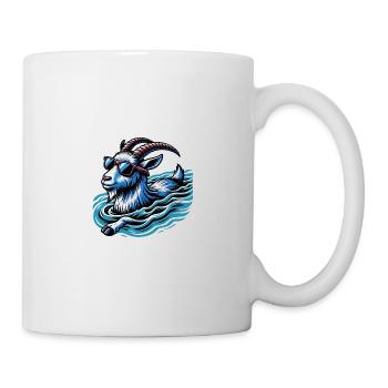 Funny Goat Swimming Sport Design - Mug - white - Right