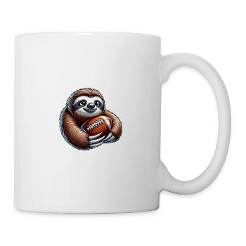 Cool Sloth Quarterback American Football - Mug - white - Right