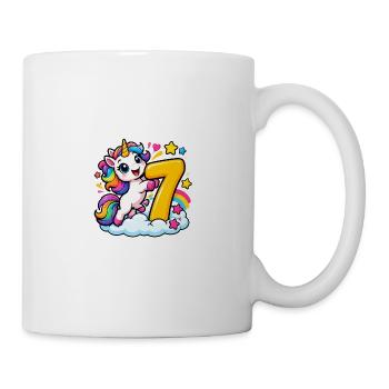 Regenbogen-Einhorn Siebenzauber - Tasse - Weiß - Rechts