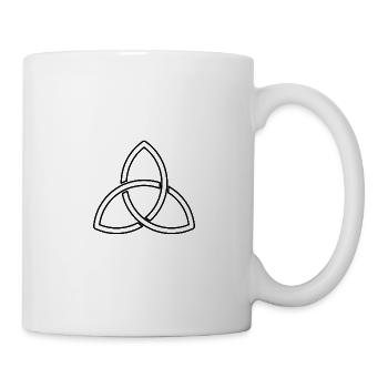 Keltische Knoten Keltisches Symbol Umriss - Tasse - Weiß - Rechts