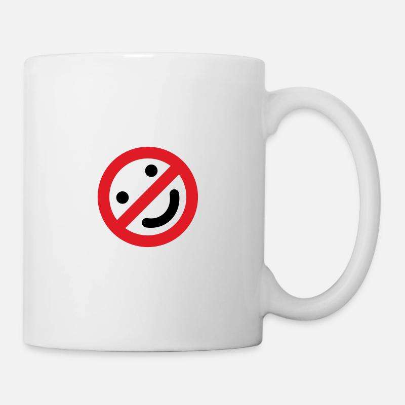 KEIN SMILING. - Tasse - Weiß