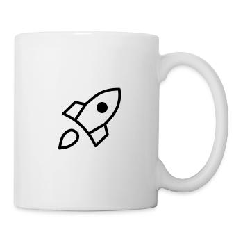 Minimalistic Rocket Black - Tasse - Weiß - Rechts